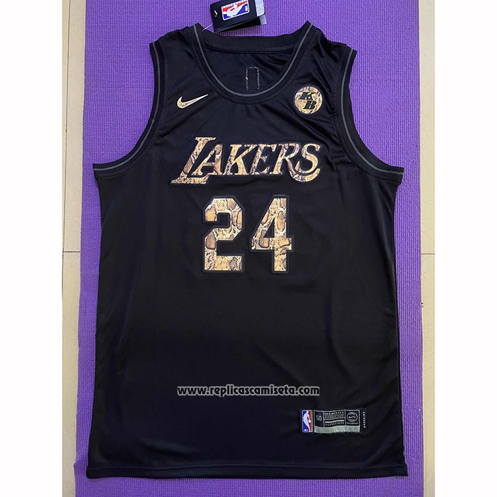 Camiseta Los Angeles Lakers Kobe Bryant #24 Negro